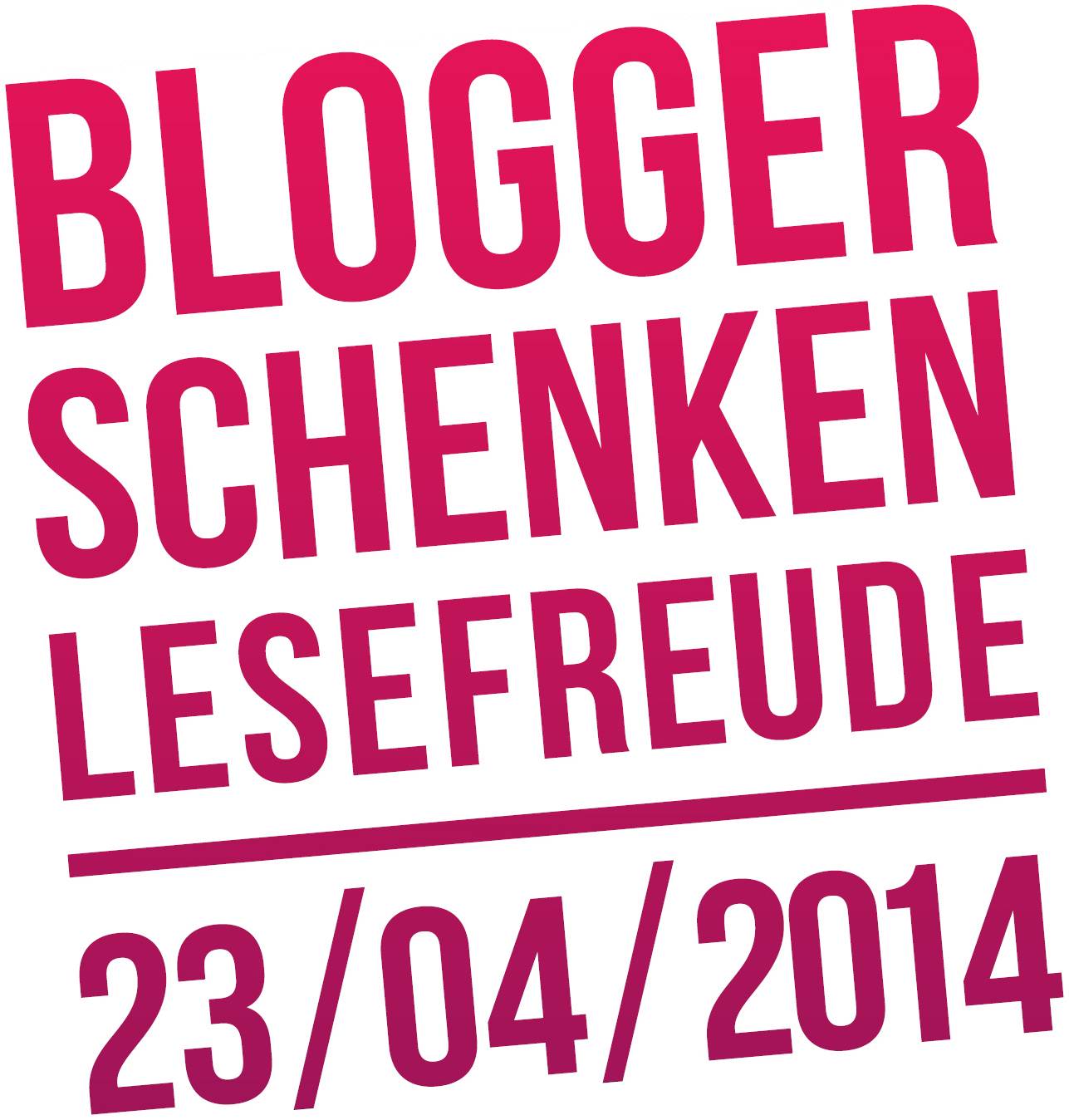 Das Logo für Blogger schekenen wenigerfreie mit dem Welttag des Buches 2014.