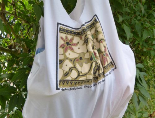 T-Shirt Recycling – Beuteltasche aus altem T-Shirt