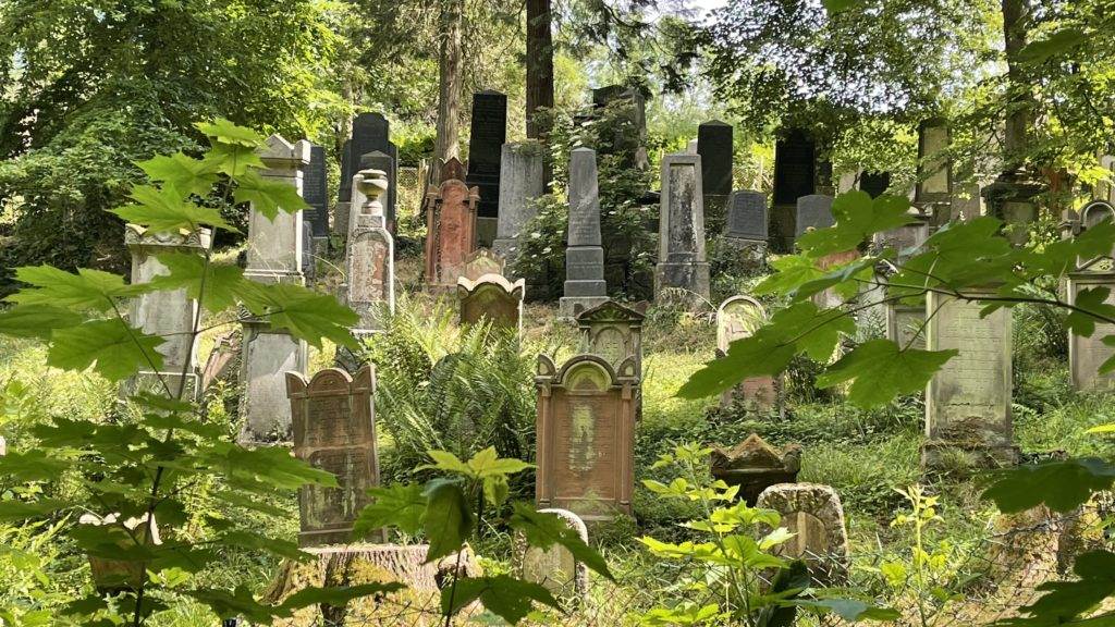 Im Wald bei Hemsbach ein jüdischer Friedhof, Burgensteig